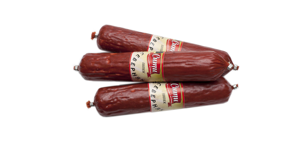 Larded salami sausage Severnyak