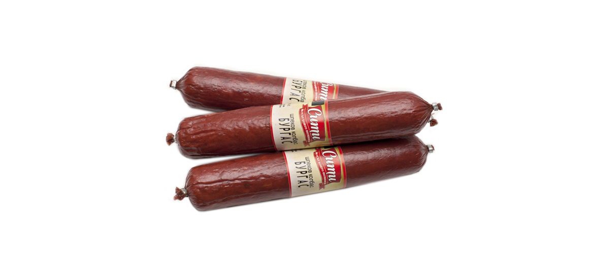 Larded salami sausage Burgas